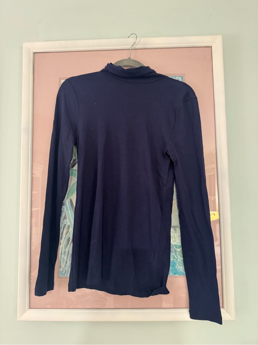 J. Crew Navy Long-Sleeve Turtleneck Top